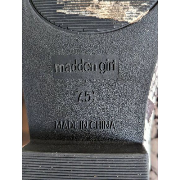 Madden Girl G-Nite Snake Skin Print Ankle Boots - Size 7.5 - Picture 8 of 8